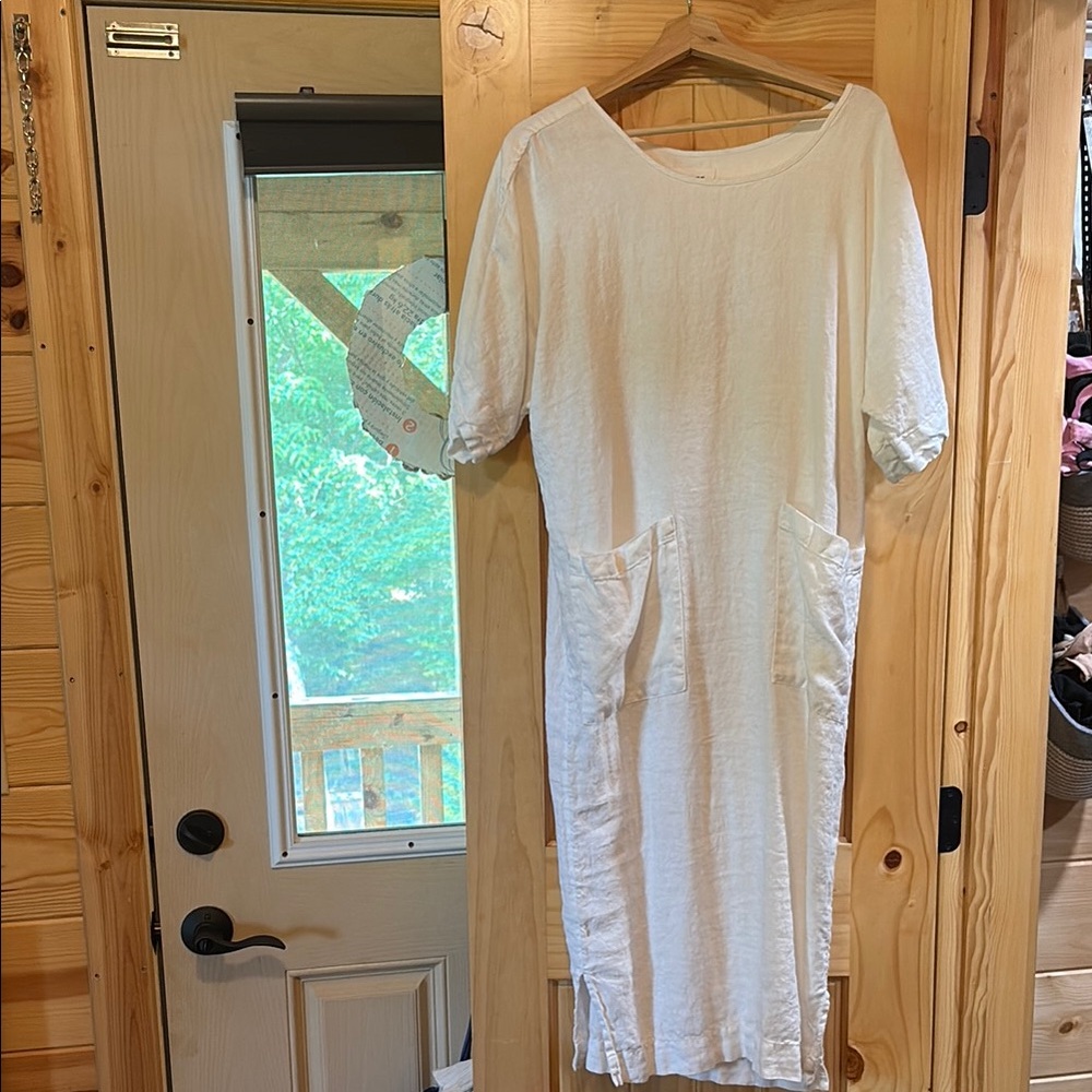 Organic Linen Midi Dress
